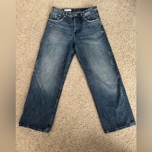 Zara Wide leg, high rise, full length women’s jeans size 8 or 40